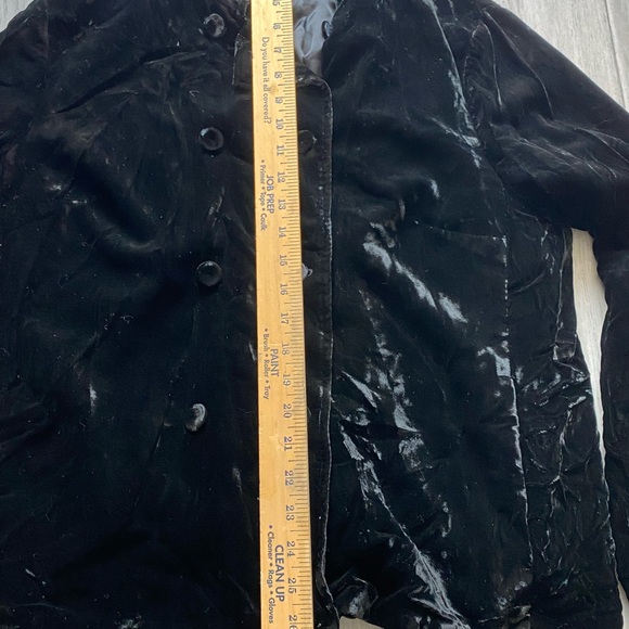 J. Jill 1X petite women’s black velvet silk blend jacket coat - Picture 4 of 10